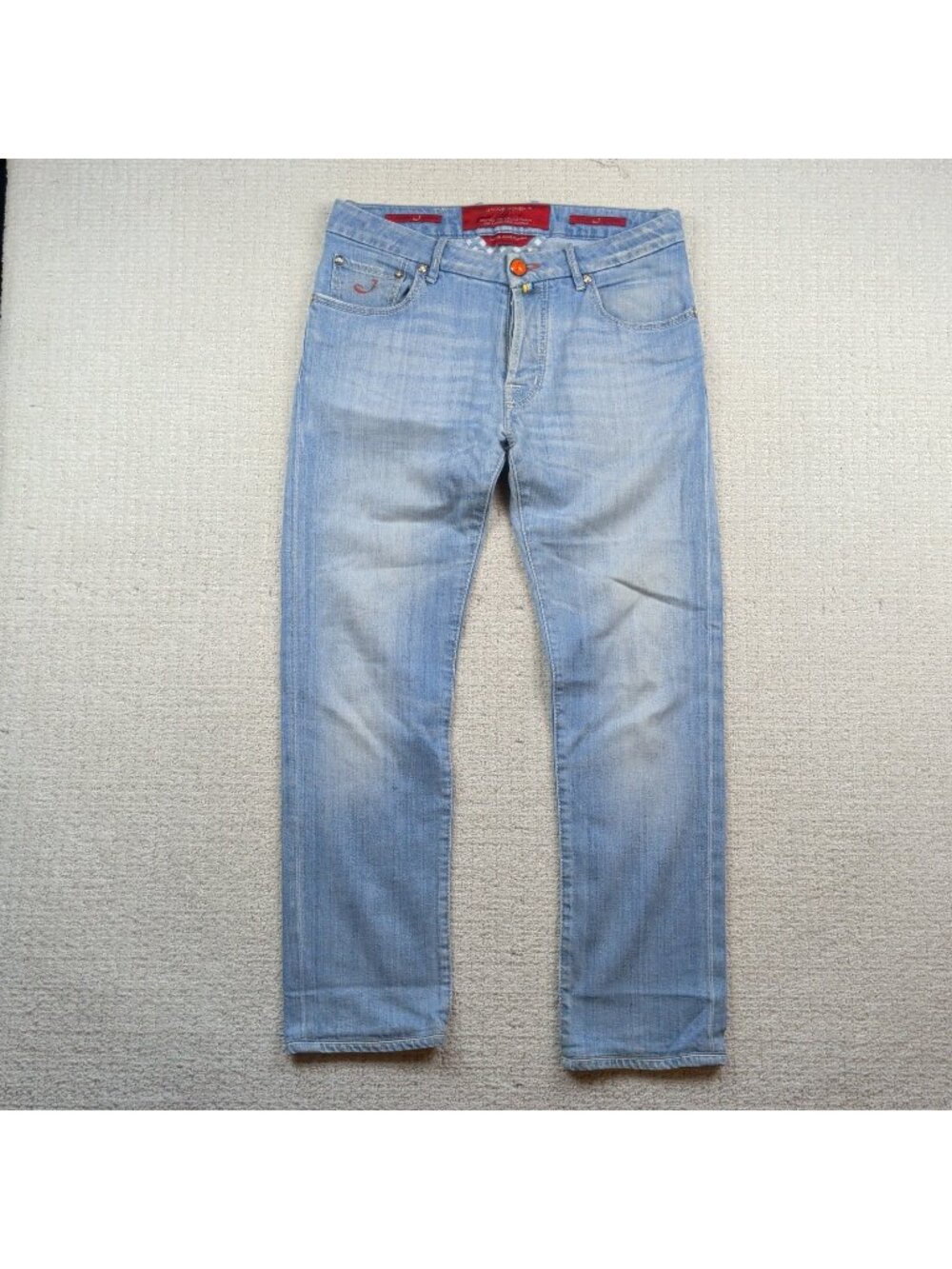 Jacob Cohen Rare Luxury Denim Tailored Jeans Mens 32 Button Fly Handmade Italy